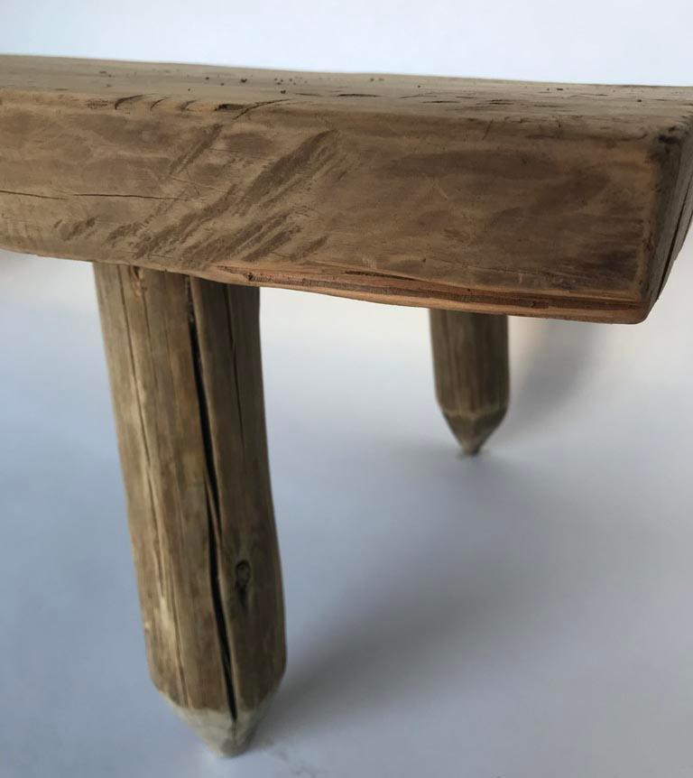 Wood Rustic Coffee Table with Round Legs