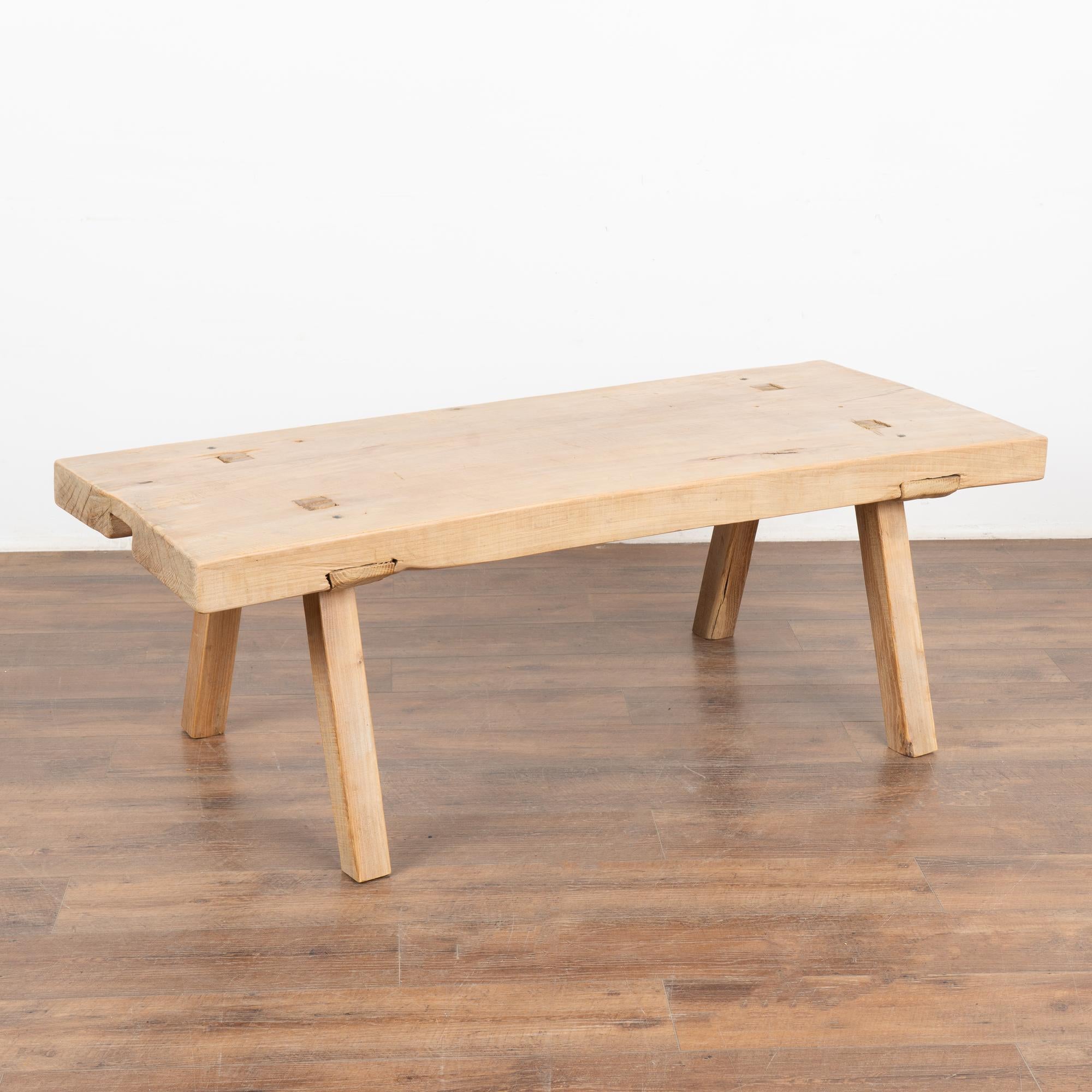 Rustic Coffee Table With Square Peg Legs, Hungary circa 1900 4