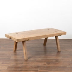 Rustic Coffee Table With Square Peg Legs, Hungary circa 1900