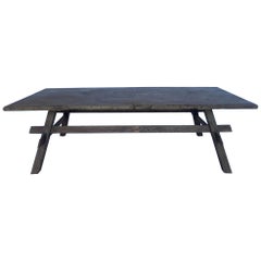 Rustic Coffee Table with Stretchers