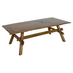 Rustic Coffee Table with Stretchers