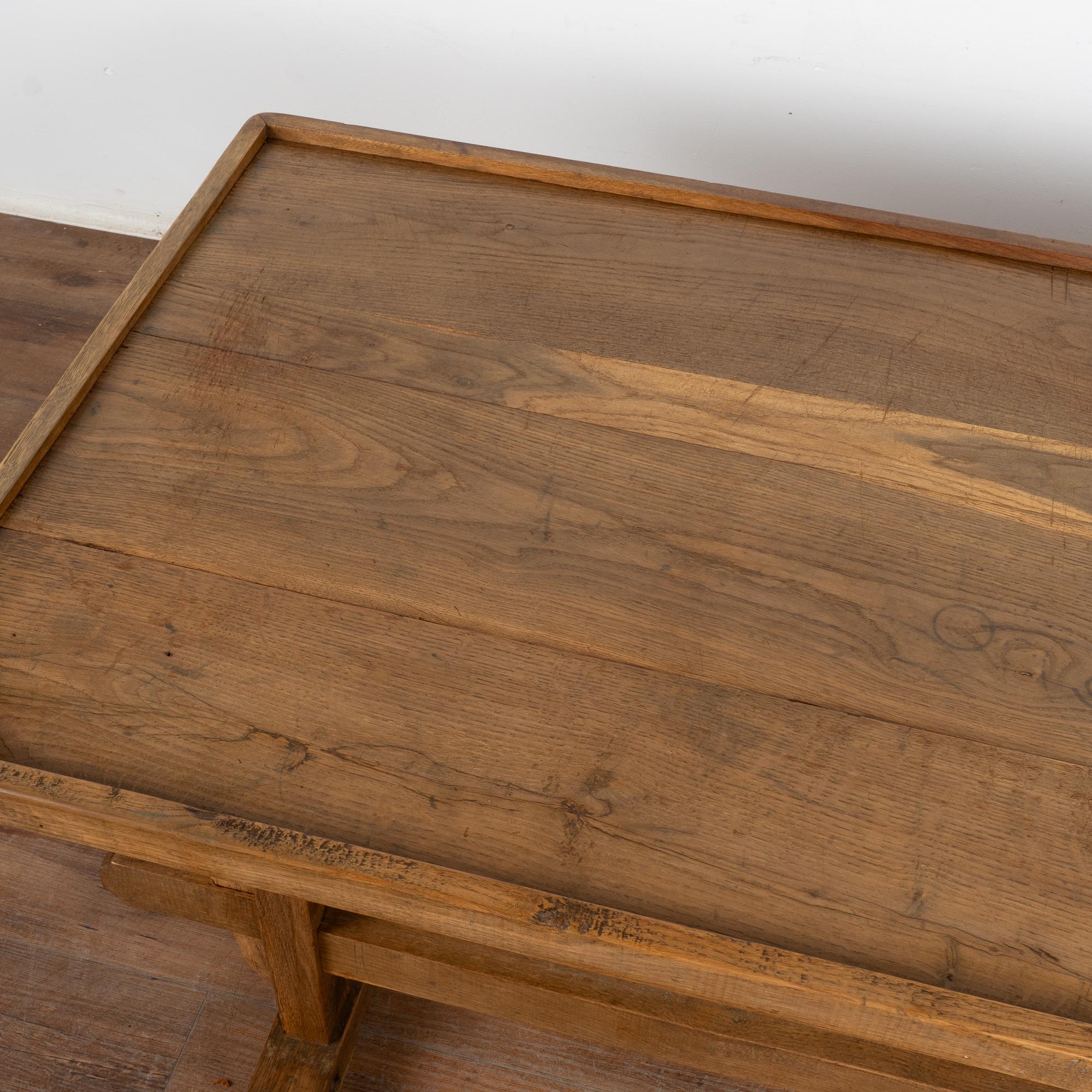 19th Century Rustic Coffee Table with Trestle Base, Hungary circa 1880 For Sale