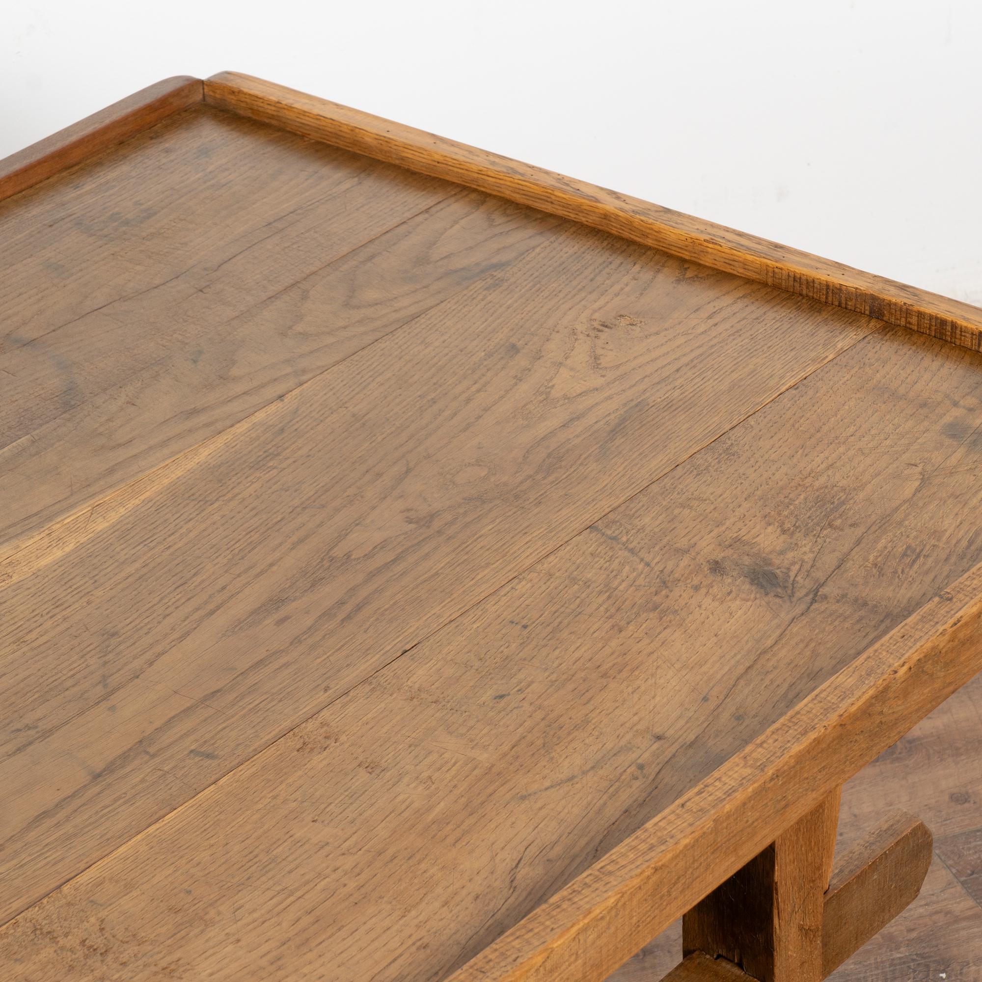 Rustic Coffee Table with Trestle Base, Hungary circa 1880 For Sale 1