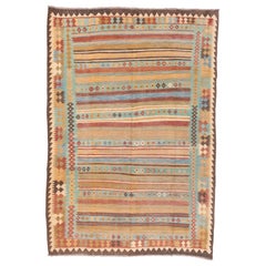 Rustic & Colorful Navajo Style Kilim Rug