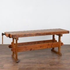 Rustic Console Table Carpenter's Workbench, Denmark circa 1900