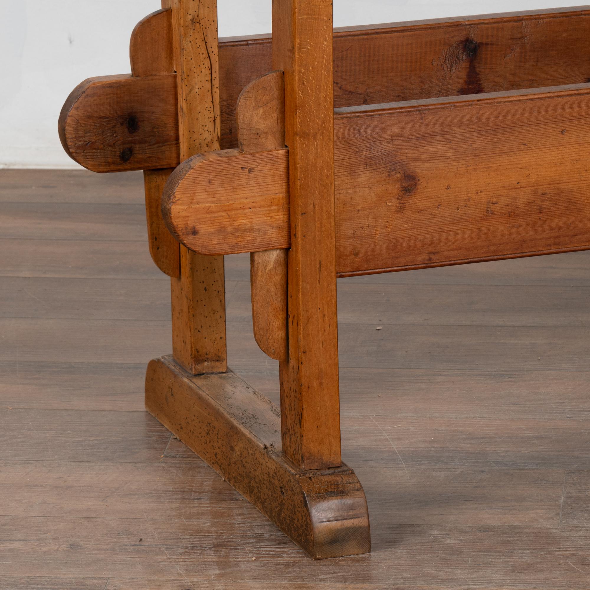 Rustic Console Table Carpenter's Workbench, Denmark circa 1900 1