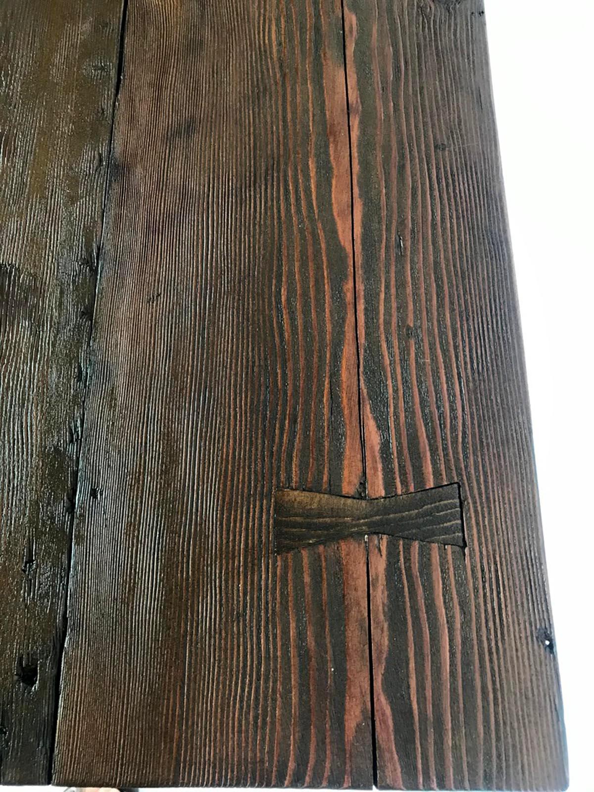 19th Century Rustic Console Table with Two Drawers