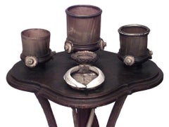 Rustic Continental Oak and Antler Smoking Stand