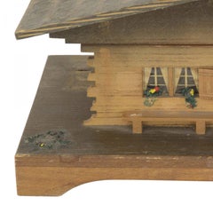 Rustic Continental House-Shaped Music Box