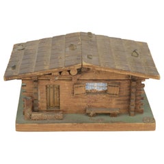 Rustic Continental Style House Shaped Music Box