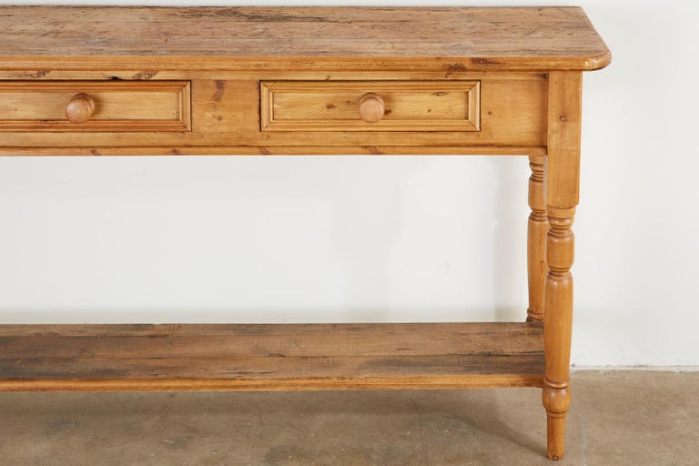 Three Drawer Console Table At 1stdibs, Pine Console Table With Drawers