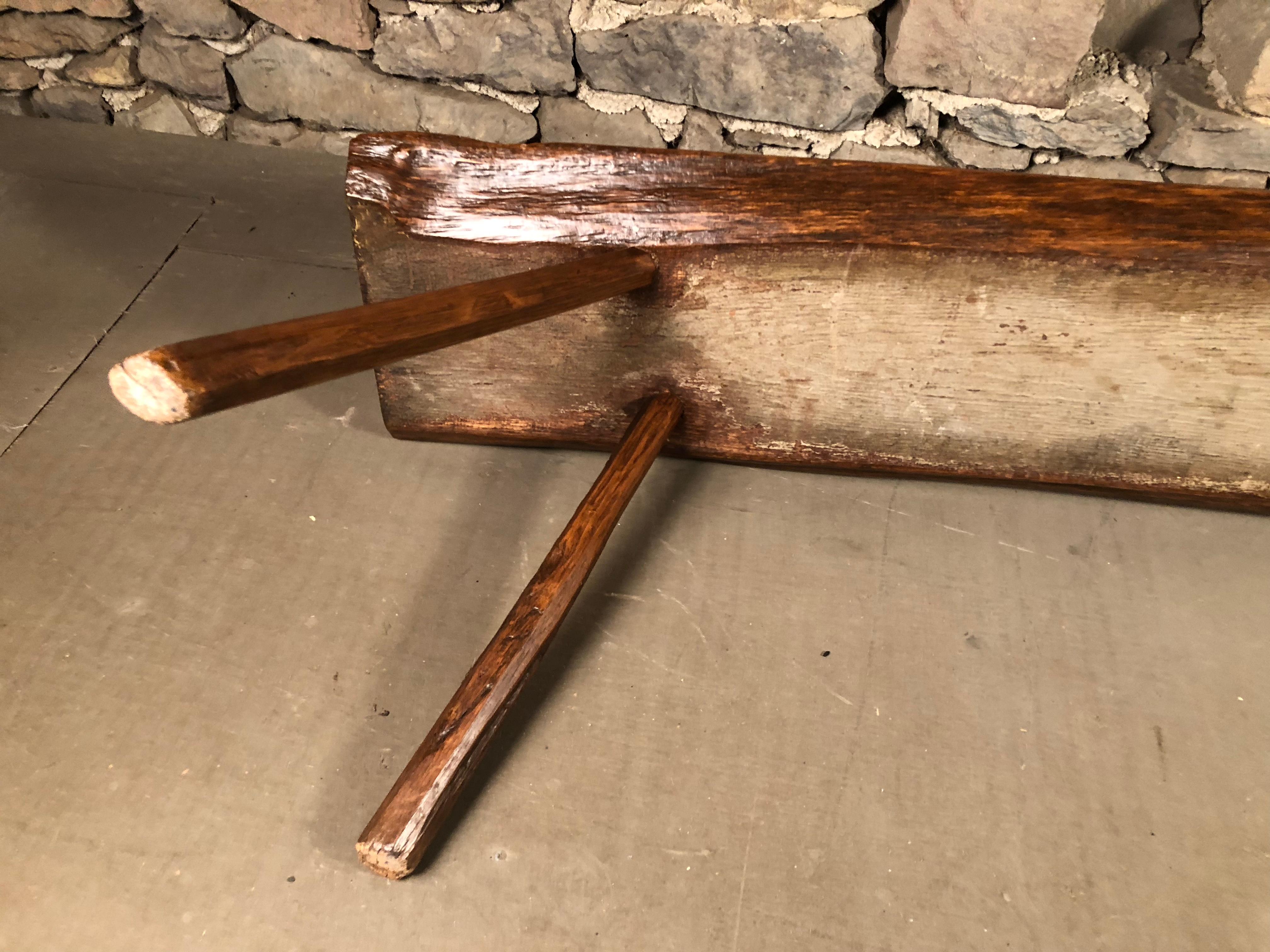 Rustic Country Bench, 19th Century 6