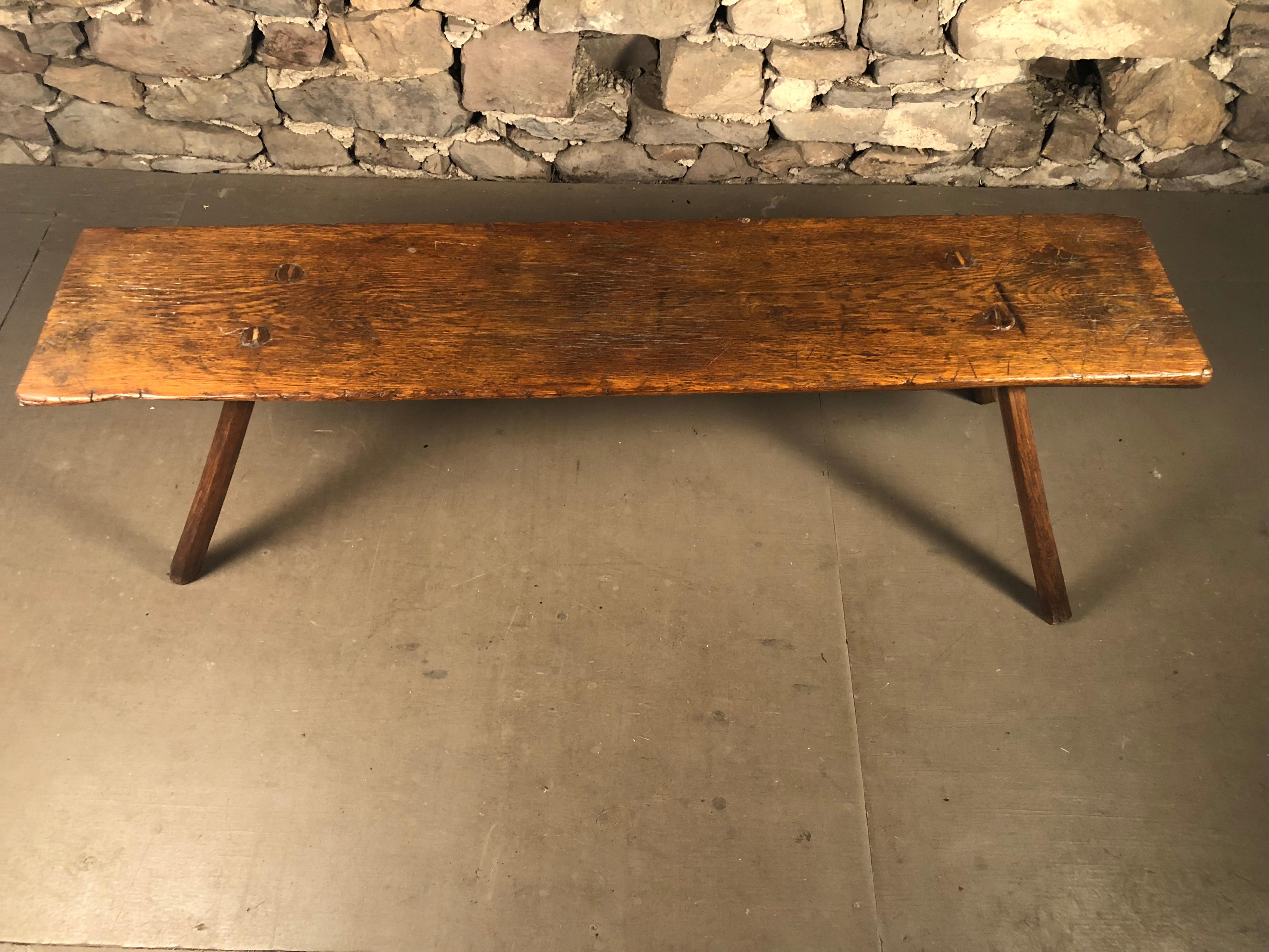 American Rustic Country Bench, 19th Century
