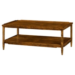 Rustic Country Coffee Table, Walnut