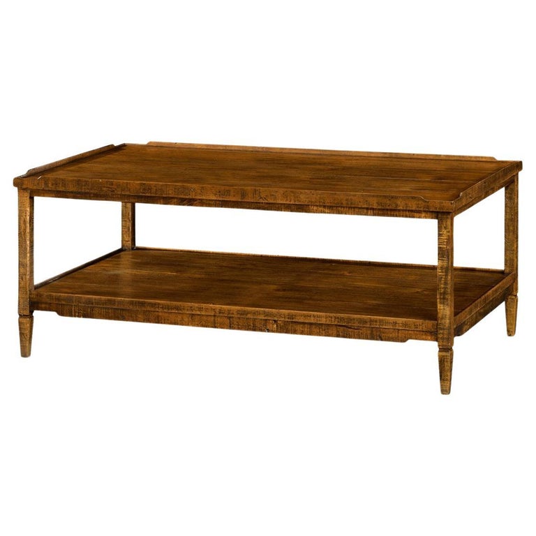 Rustic Country Coffee Table, Walnut For Sale at 1stDibs