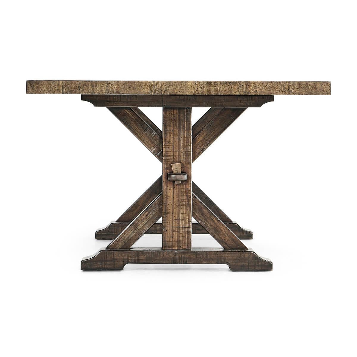 Vietnamese Rustic Country Dining Table, Medium Drift For Sale