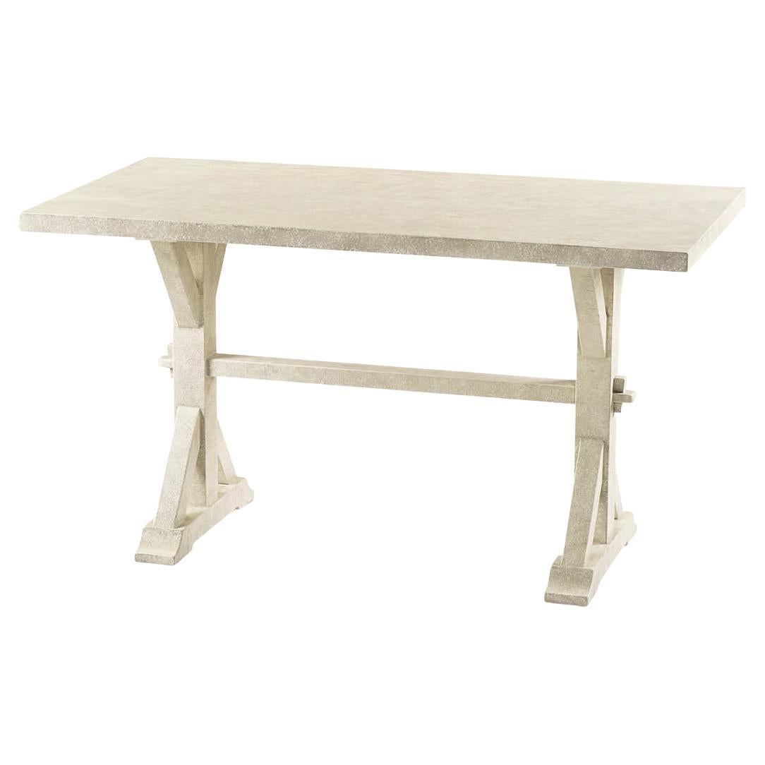 Rustic Country Dining Table, Whitewash For Sale