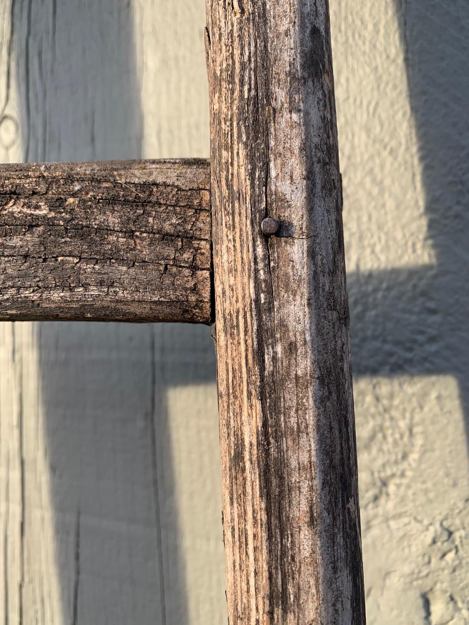 Wood Rustic Country French Antique Orchard Ladder