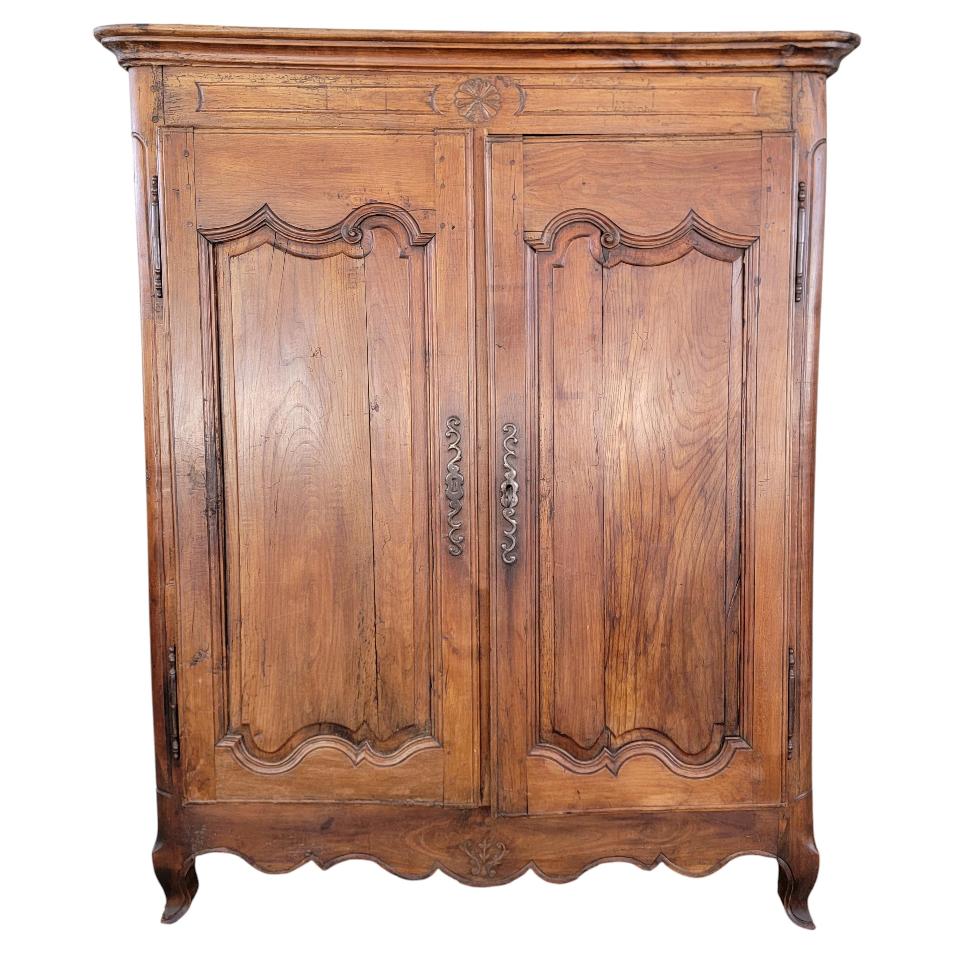 Rustic Country French Cabinet / Armoire Circa. 1800 Louis XV