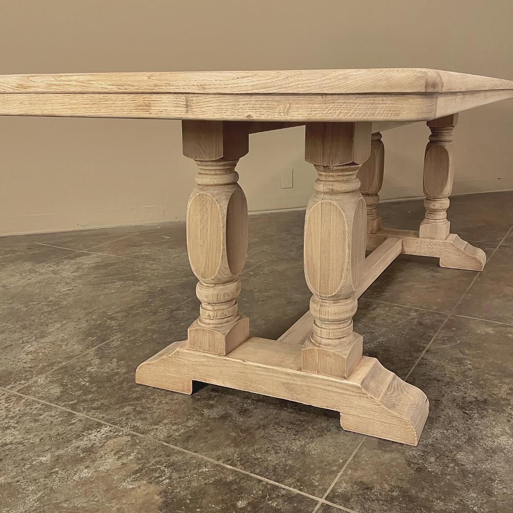 Rustic Country French Farm Table in Stripped Oak 6
