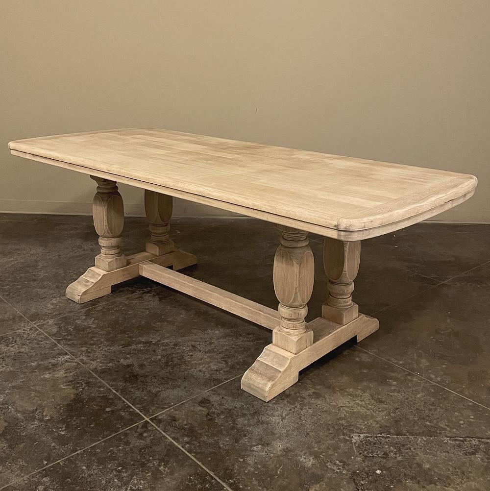 Rustic Country French Farm Table in Stripped Oak 1