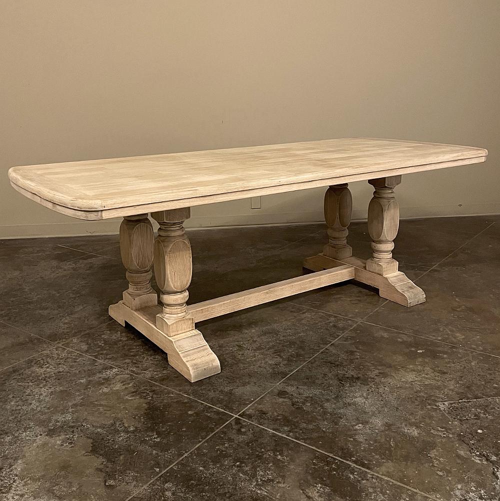 Rustic Country French Farm Table in Stripped Oak 2