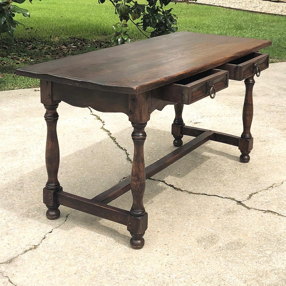 Steel Rustic Country French Oak Desk, Writing Table