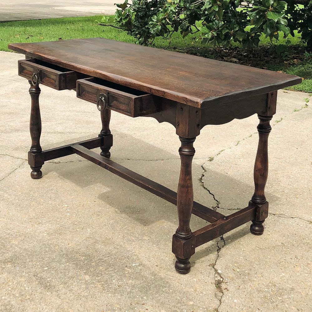 Rustic Country French Oak Desk, Writing Table 1