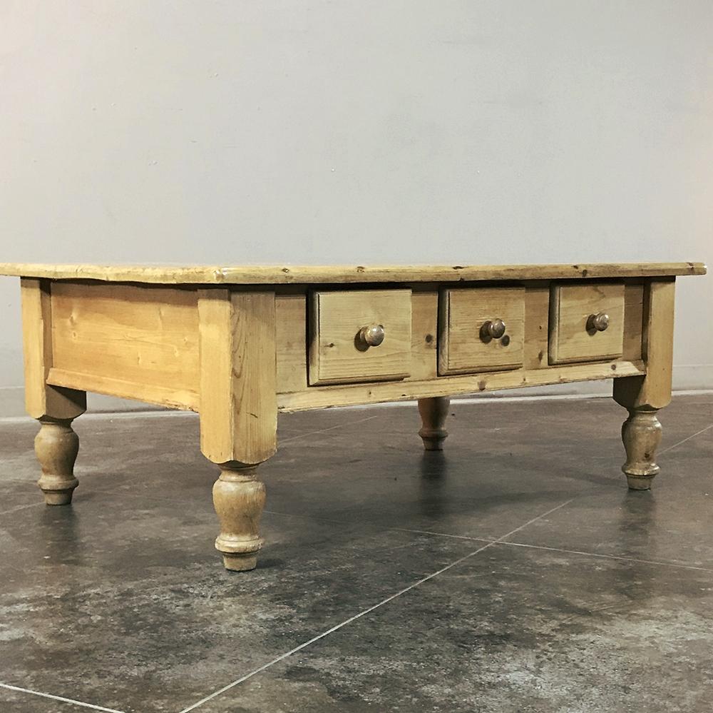 Rustic Country French Pine Coffee Table 2