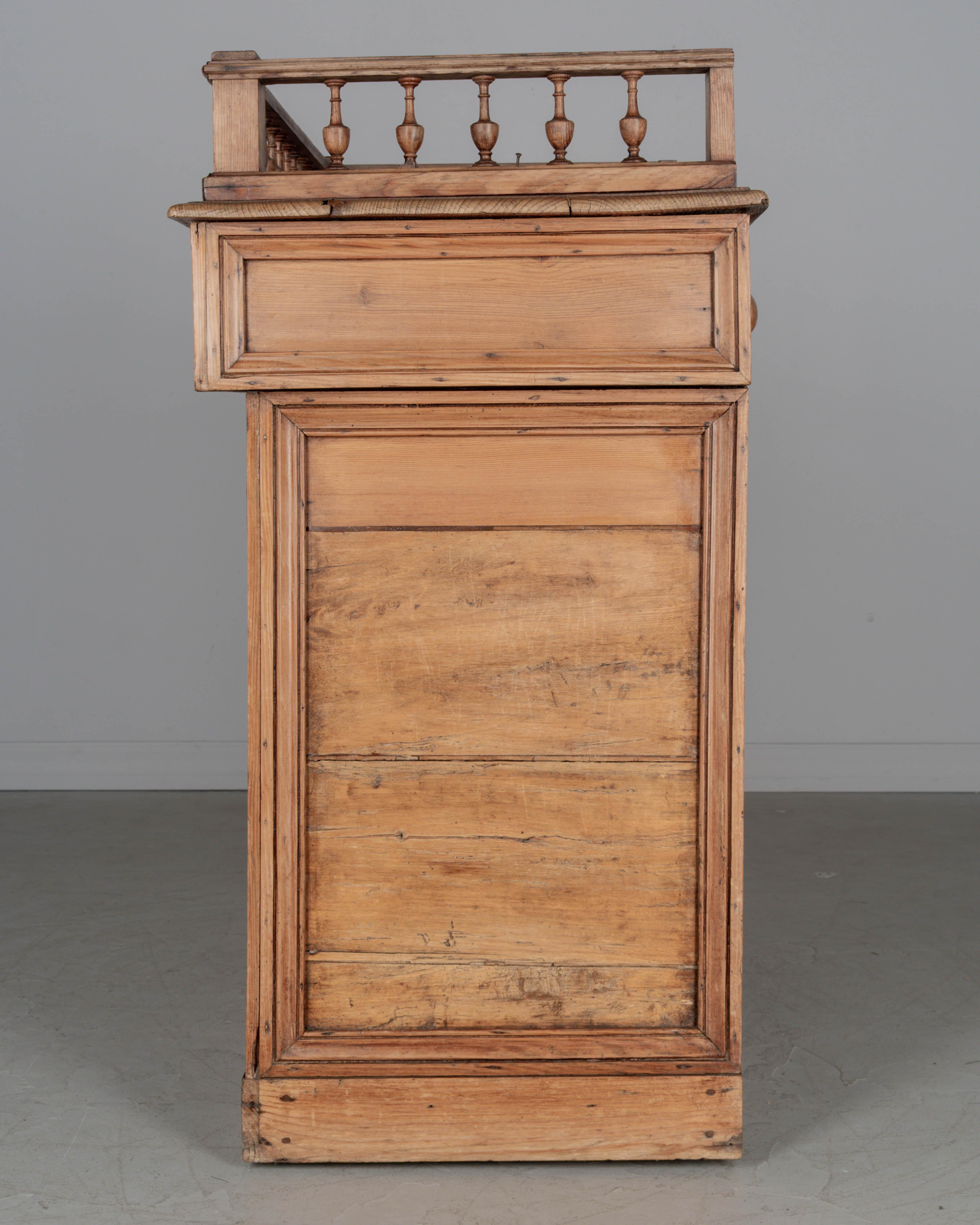Rustic Country French Pine Counter Cabinet For Sale 5
