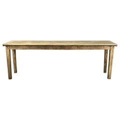 Vintage Rustic Country French Provincial Pine Sofa Table