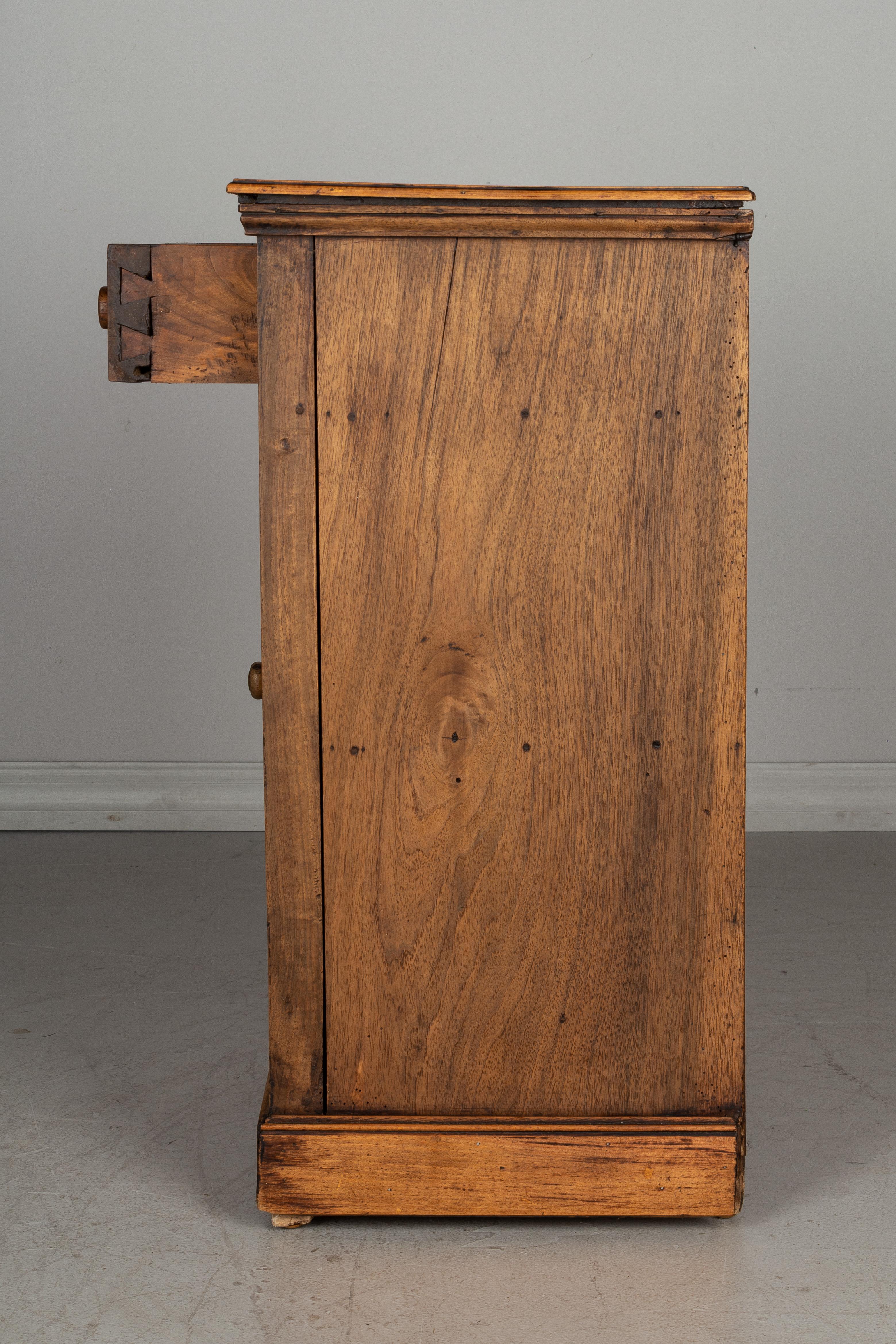 Walnut Rustic Country French Side Table