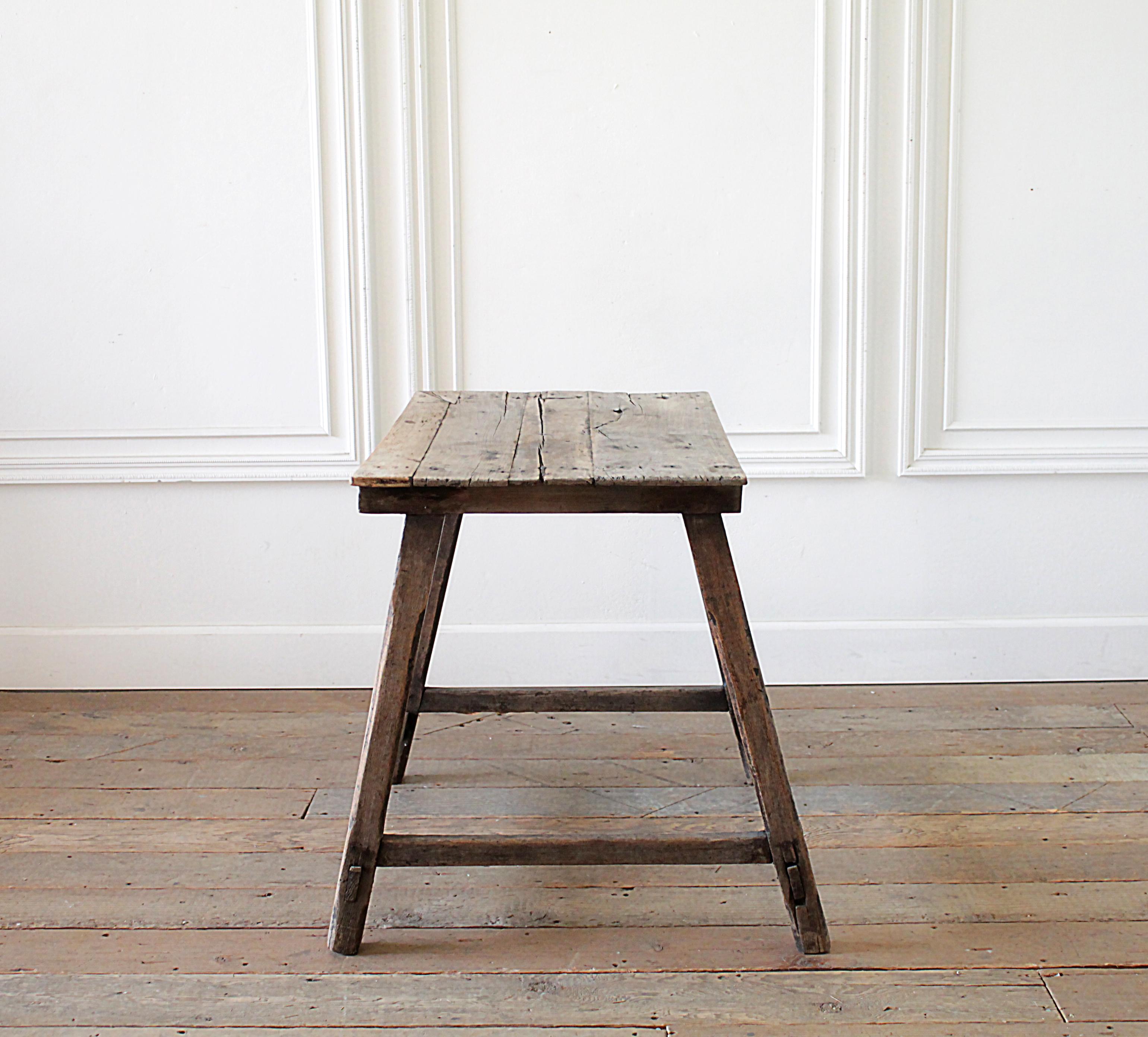 rustic country side table