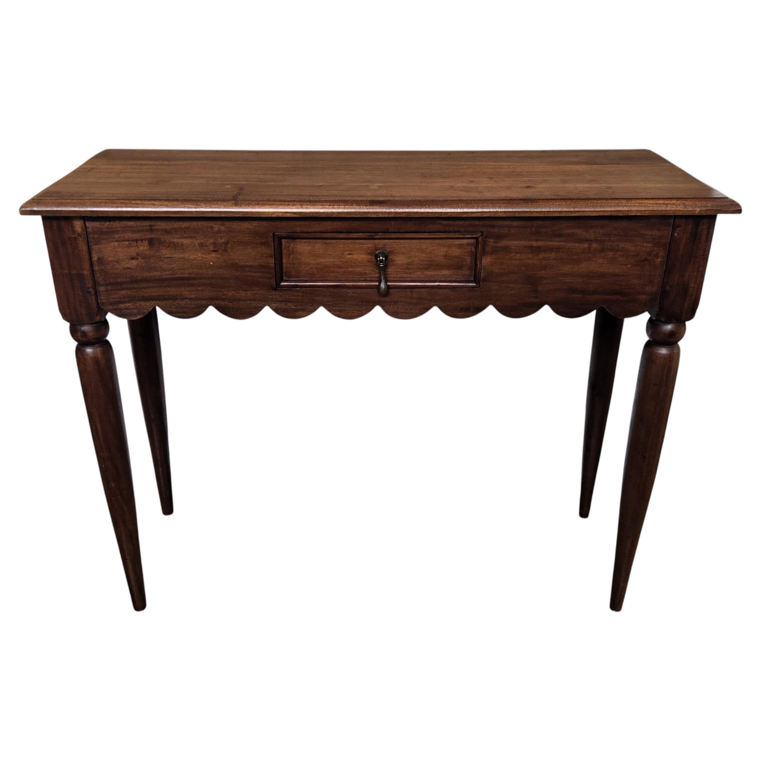 Mesita auxiliar rústica de estilo campestre italiano, tallada en madera en venta