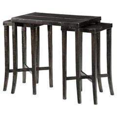 Rustic Country Nesting Tables, Dark Ale Finish
