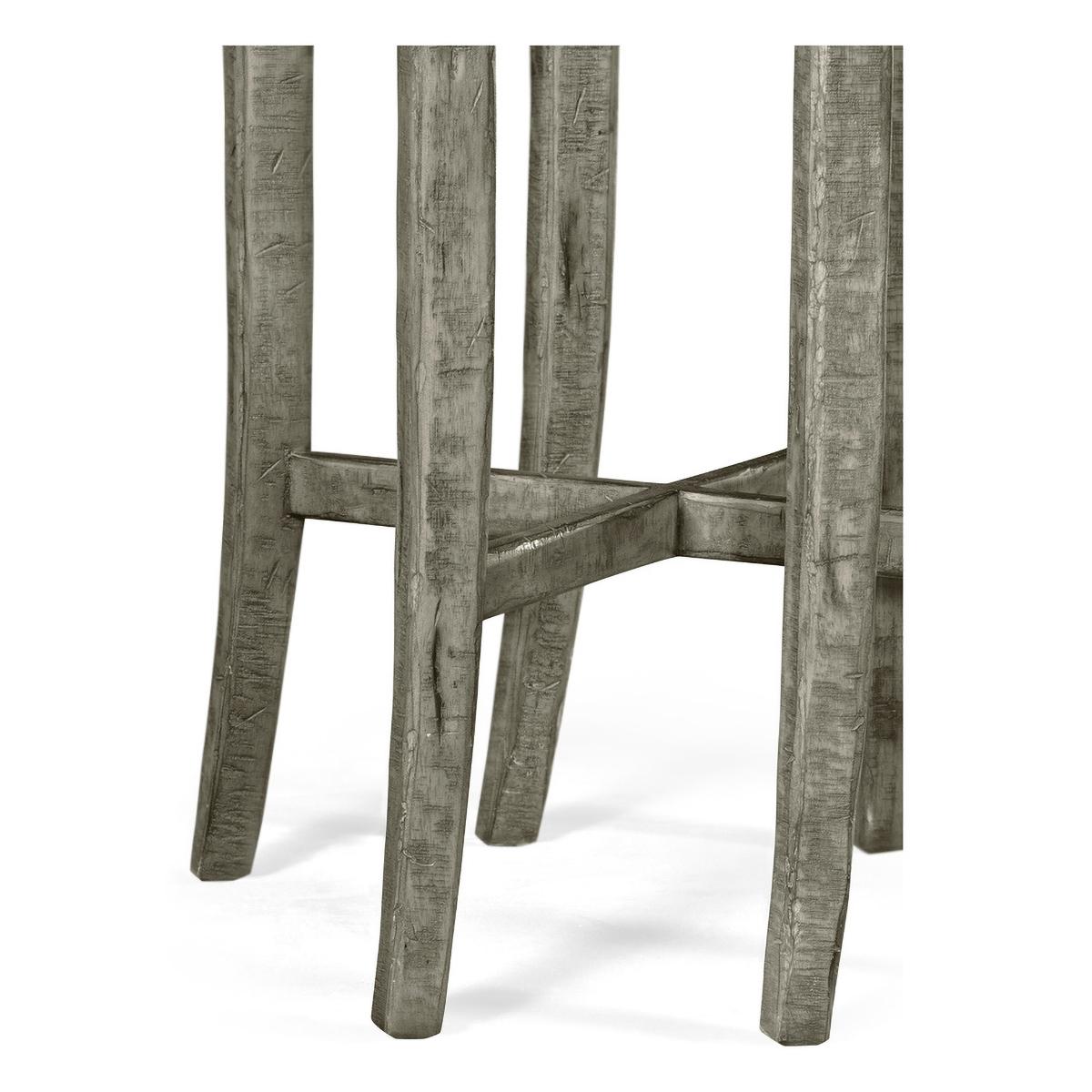 Contemporary Rustic Country Nesting Tables, Dark Grey For Sale