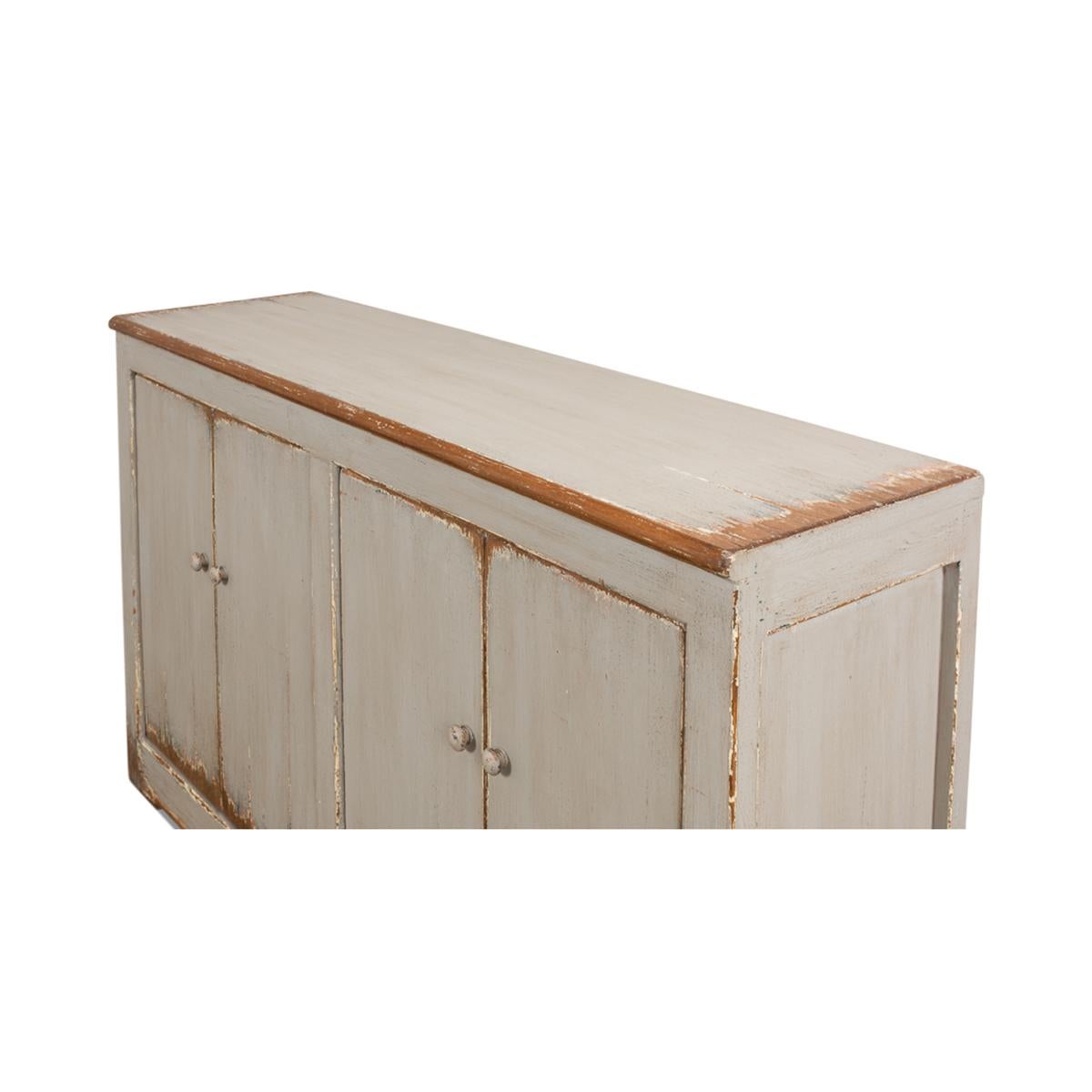 Rustic Country Painted Sideboard For Sale 2