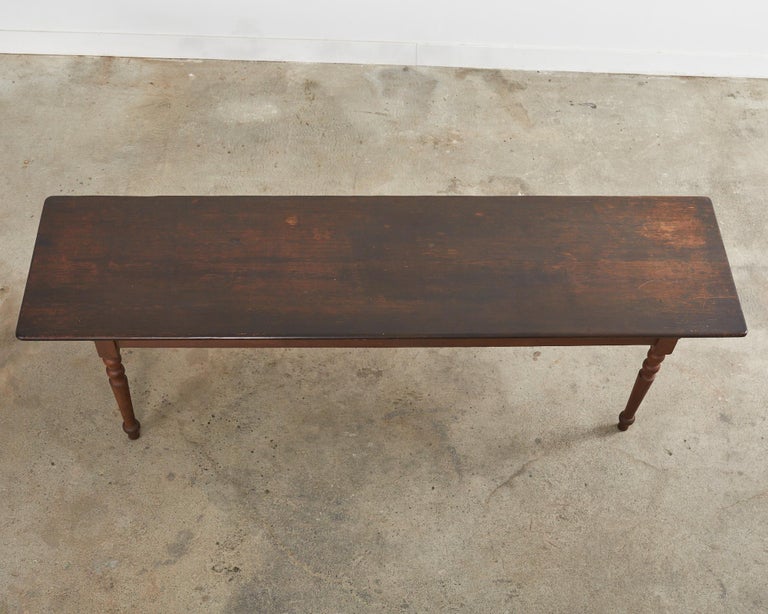 Rustic Country Pine American Farmhouse Dining Harvest Table at 1stDibs