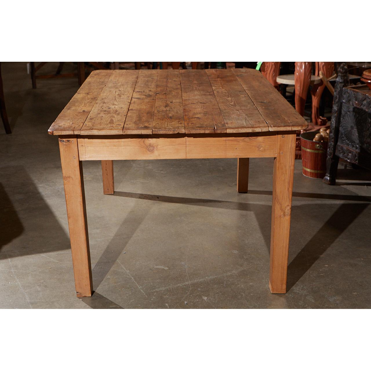 20th Century Rustic Country Pine Table
