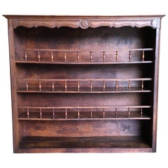 Antique Rustic Country Plate Rack or Bookshelf