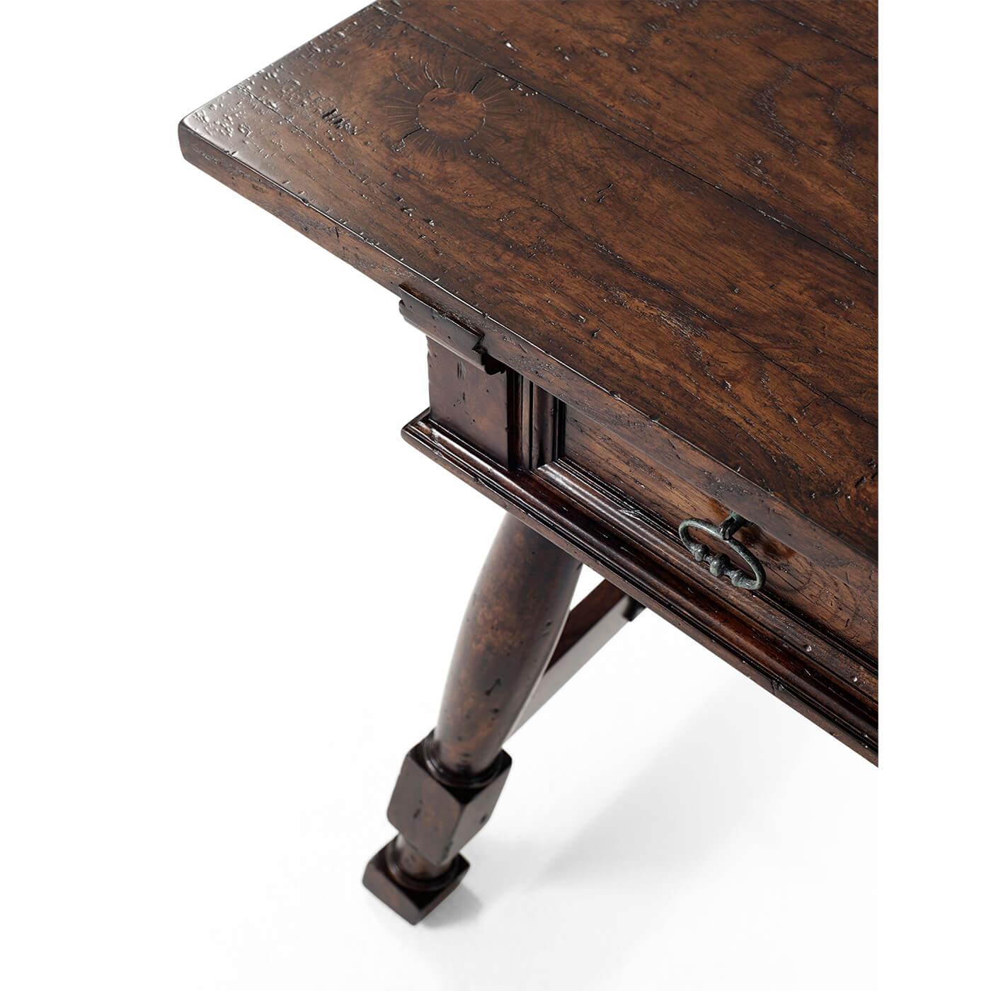 Wood Rustic Country Style Writing Table For Sale