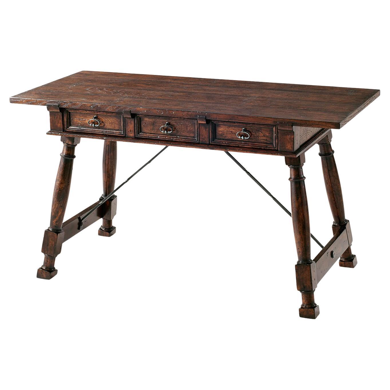 Rustic Country Style Writing Table For Sale