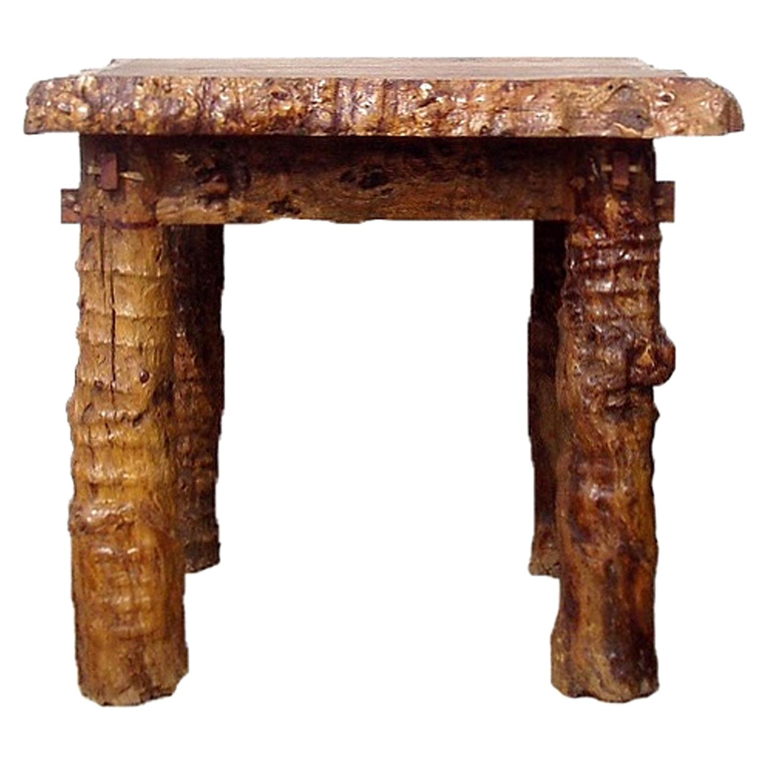 Rustikale Land Tabelle Log Burl Jujube Massivholz