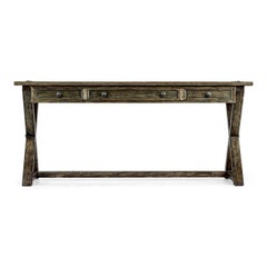 Rustic Country Walnut Desk, Driftwood Finish