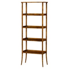 Rustic Country Walnut Etagere