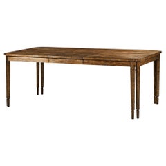 Rustic Country Walnut Extension Dining Table