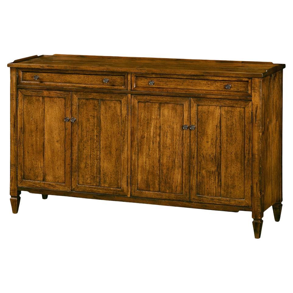 Rustic Country Walnut Sideboard For Sale