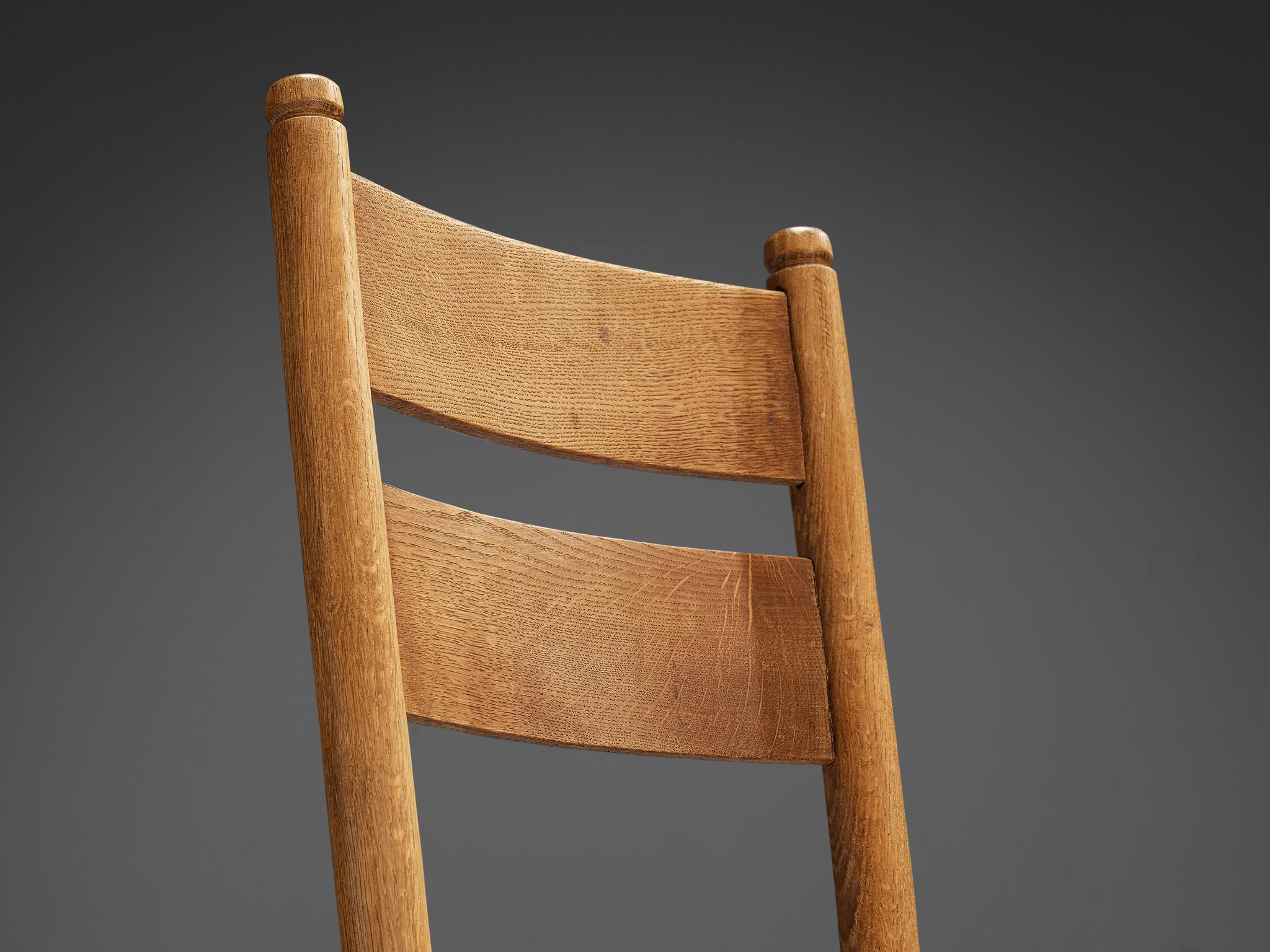Paglia Sedie rustiche danesi in paglia e Oak in vendita