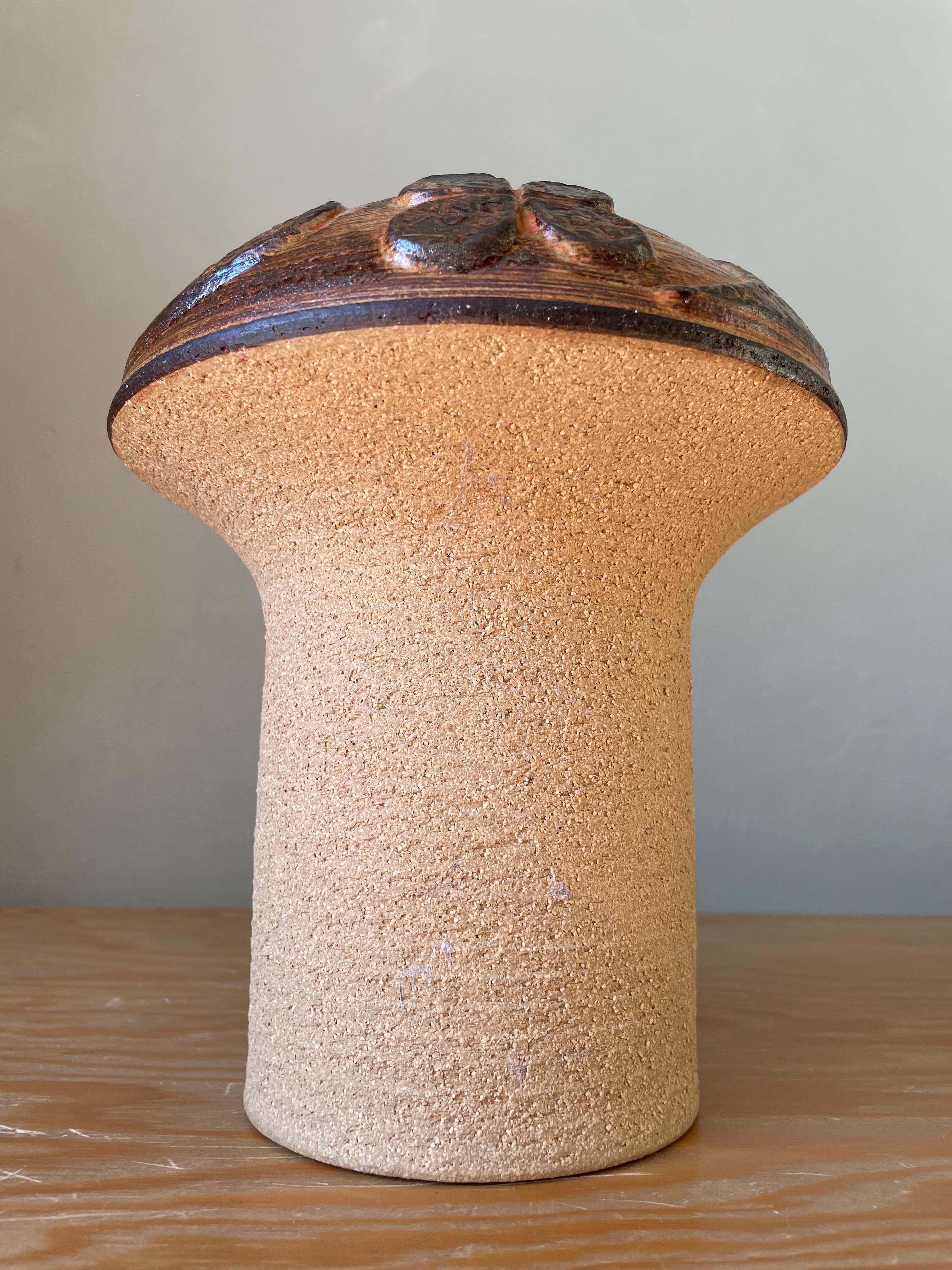 Haico Nitzsche Rustic Danish Modern Stoneware Vase, 1970s For Sale 3