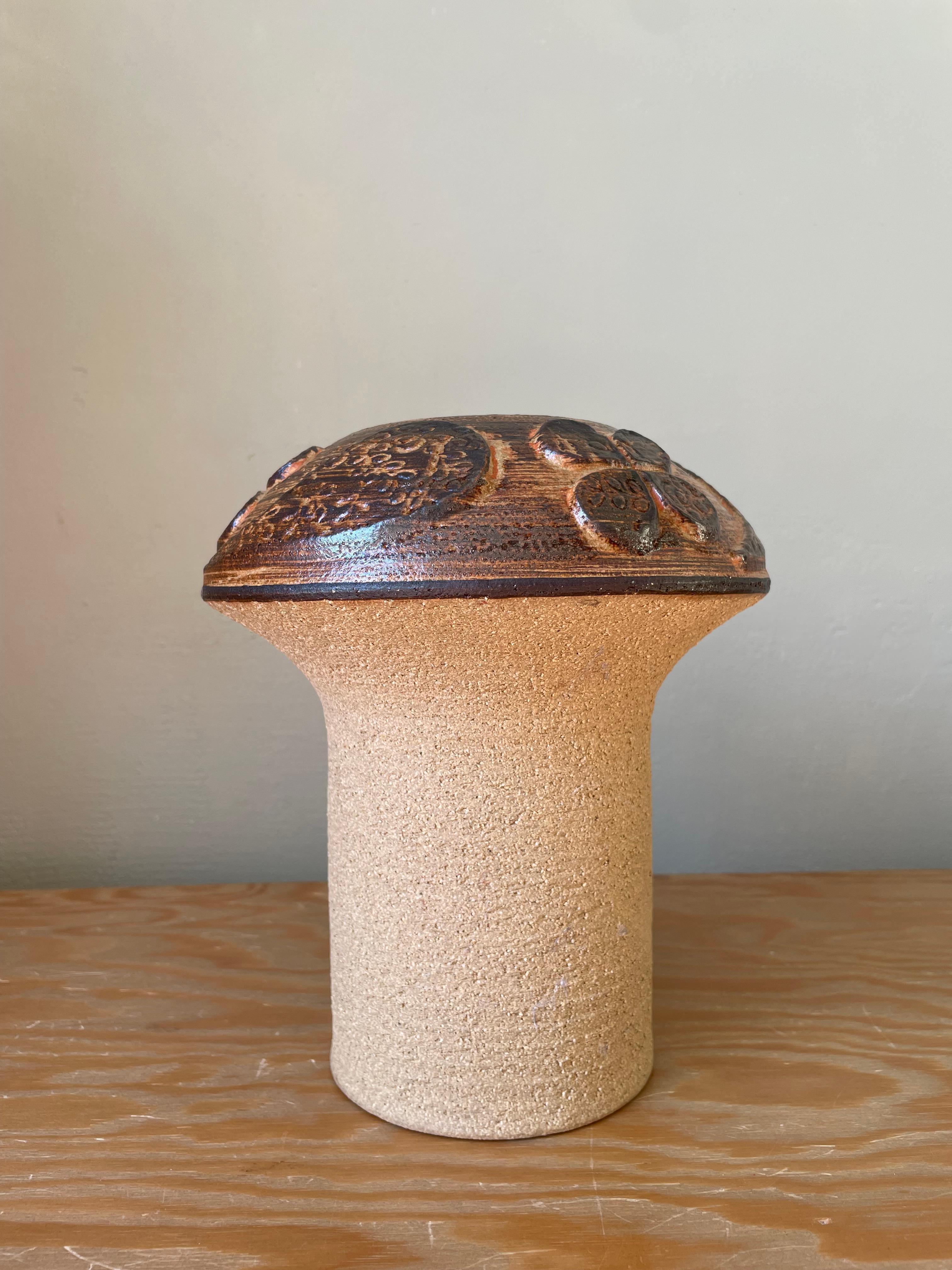 Ceramic Haico Nitzsche Rustic Danish Modern Stoneware Vase, 1970s For Sale